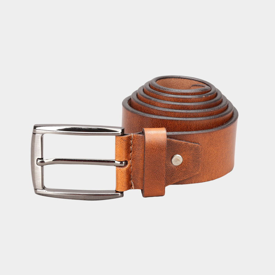 Men's Leather Casual Belt, Size 36, Smooth/Plain, , large image number null