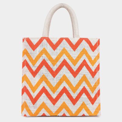 White Jute Lunch Bag