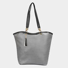 Women's Black Polyurethane Tote Bag, , small image number null