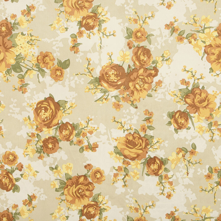 Yellow Microfiber Single Bedsheet, , large image number null