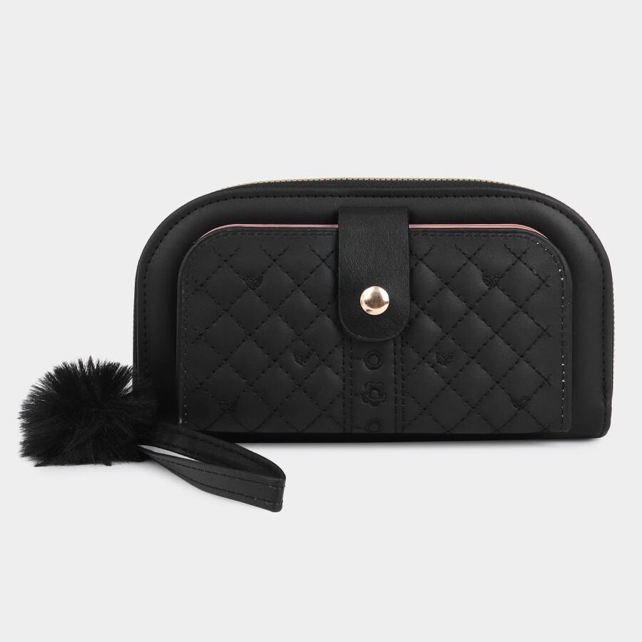 Women's Colour Block Polyurethane Long Wallet, , large image number null