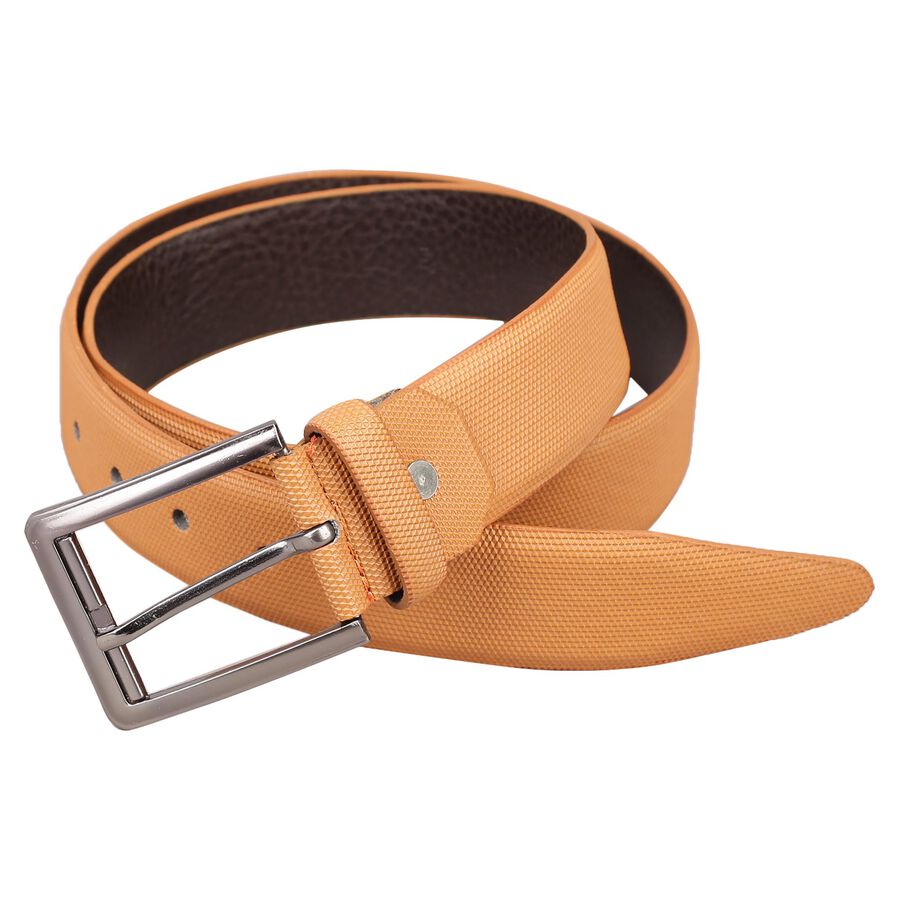 Men's Tan Polyurethane Casual Belt, , large image number null
