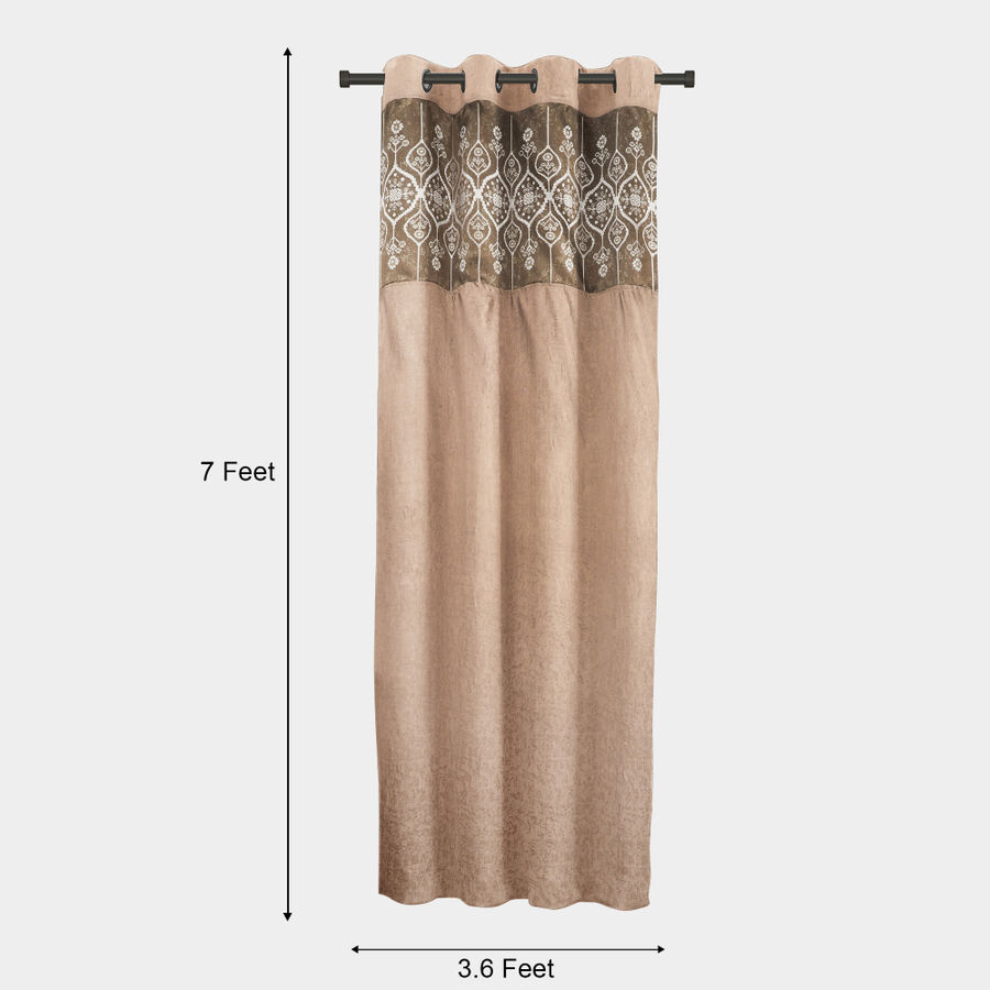 7 ft. Brown Polyester Curtain, , large image number null