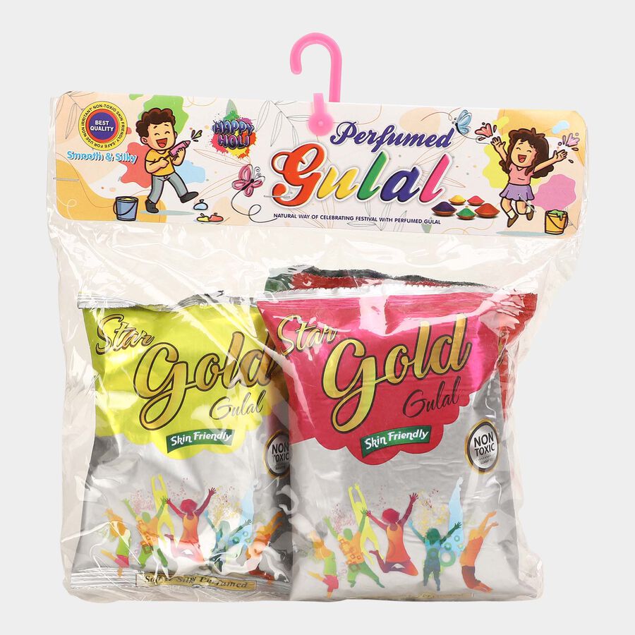 Holi Gulal Set of 4, Green|Yellow|Red|Pink, , large image number null