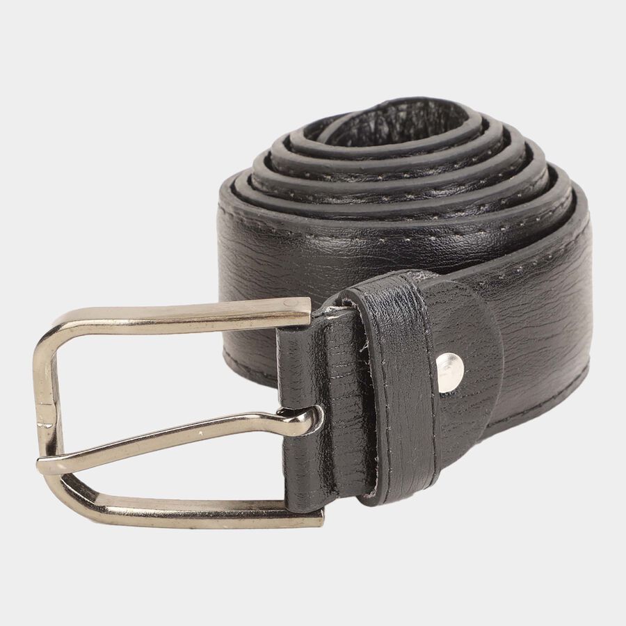 Men's Black Polyurethane Formal Belt, , large image number null