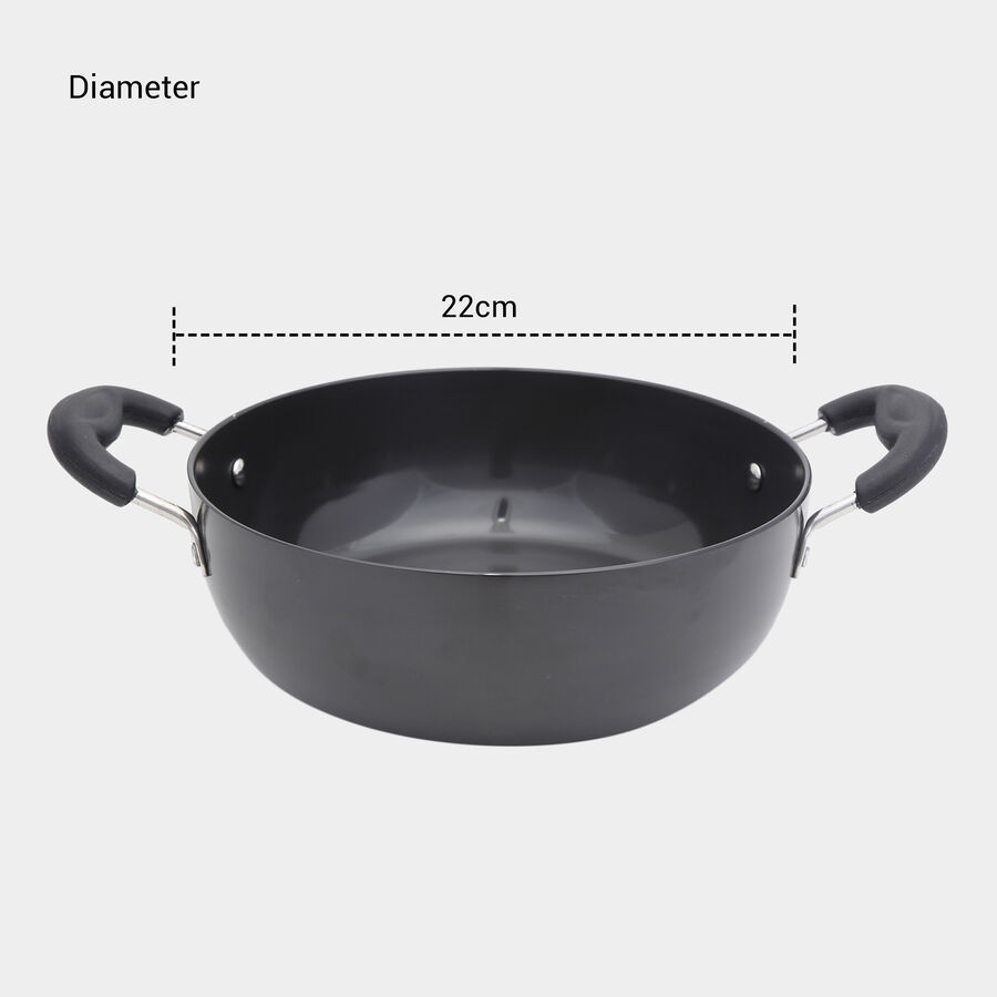 Hard Anodized Non Stick Kadhai - 22cm (2.5L), , large image number null