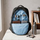 Black Polyester Laptop Back Pack, , small