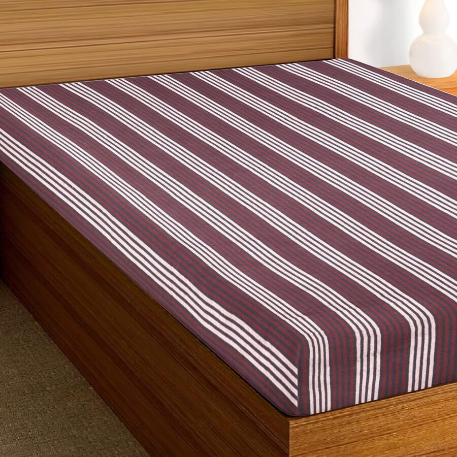 Maroon Polycotton Bedcover, , large image number null