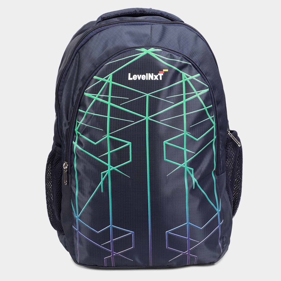 Dark Blue Polyester Backpack, 24 L(Approx), , large image number null