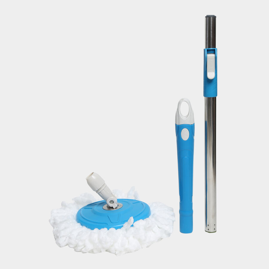 Stainless Steel Spin Mop Stick With Microfiber Refill, , large image number null