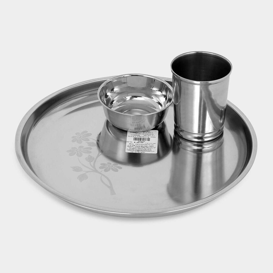 3 Pcs. Stainless Steel Meal Set, , large image number null