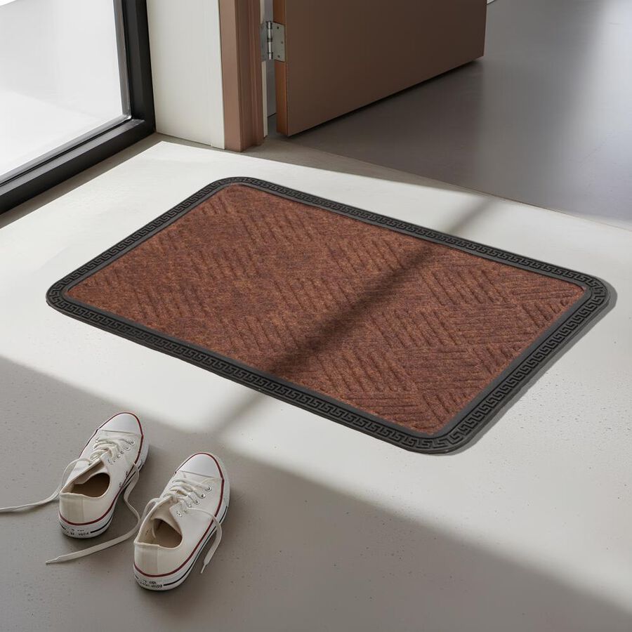 Anti-SKId Brown Rubber Door Mat, , large image number null