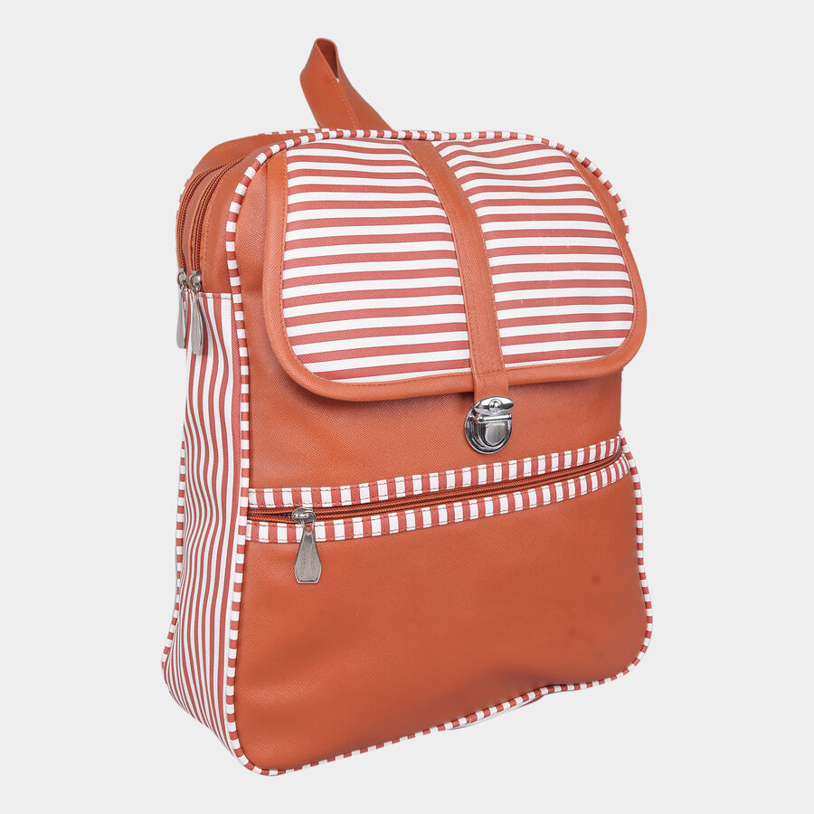 Women's Solid Polyurethane Backpack, , large image number null