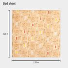 Brown Microfiber Double Bedsheet with Pillow Cover, , small
