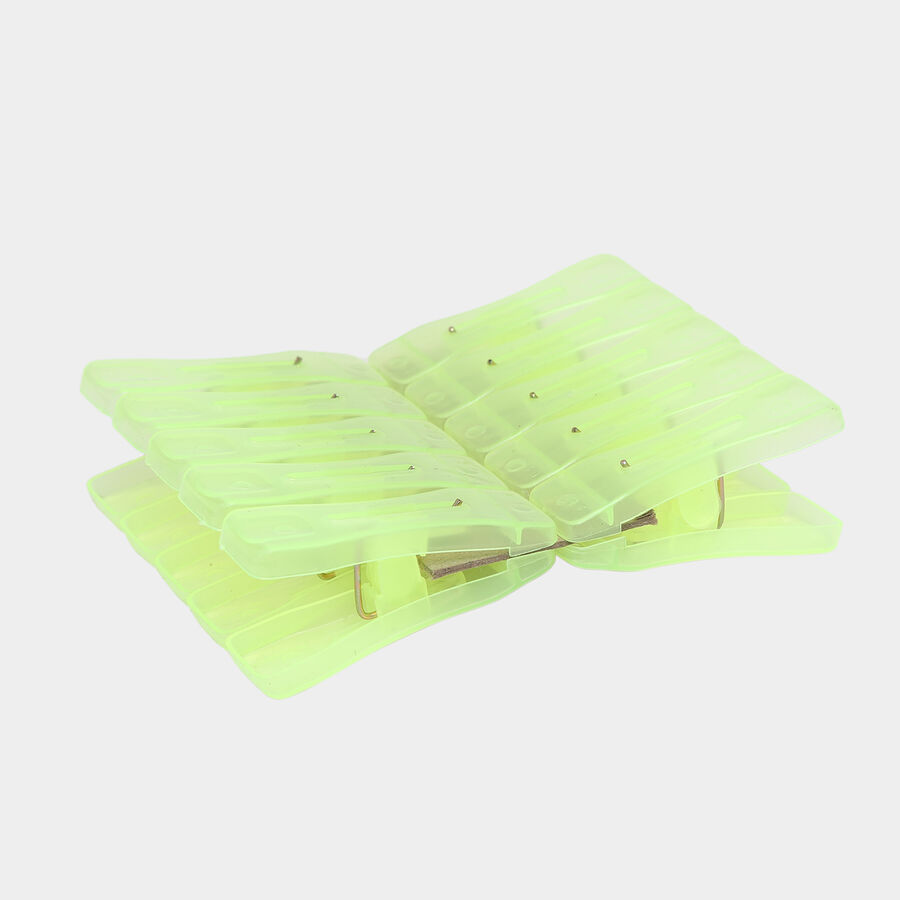 10 Plastic Cloth Clips - Color/Design May Vary, , large image number null