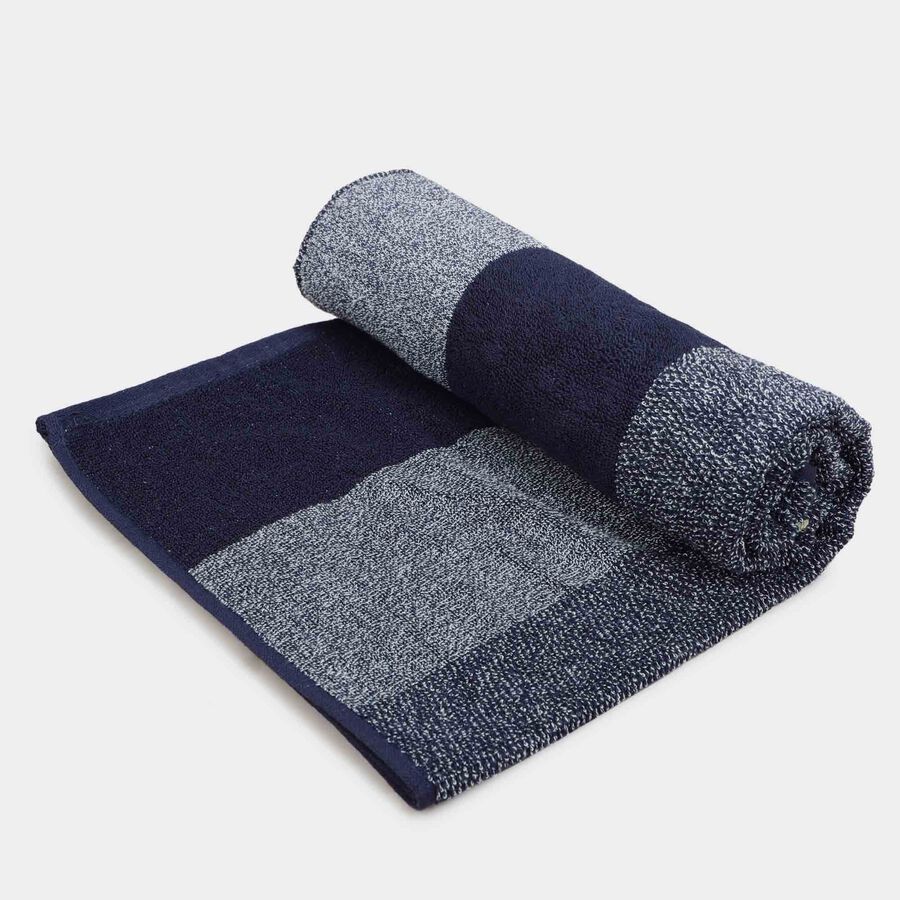 400 GSM Blue Cotton Bath Towel, , large image number null