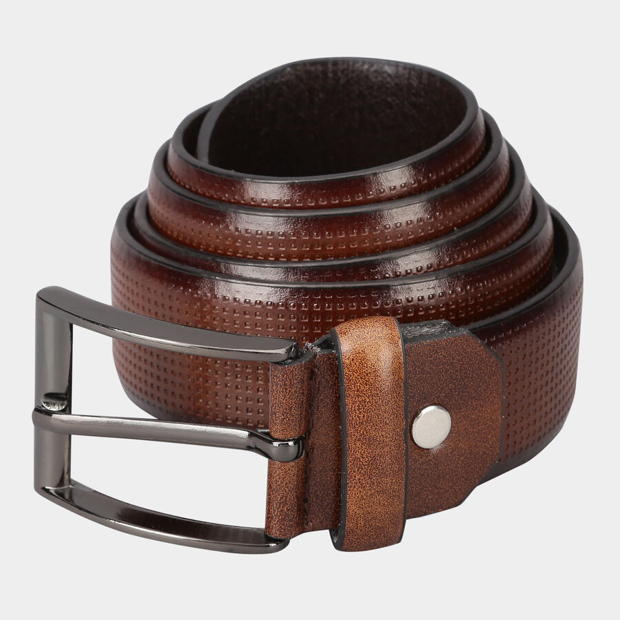 Men's Tan Polyurethane Casual Belt, , large image number null