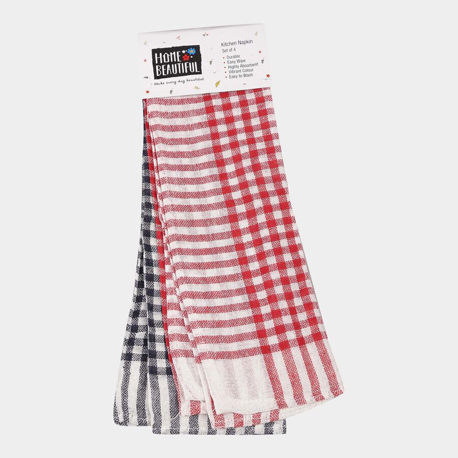Set Of 4 Cotton Kitchen Napkin, , large image number null