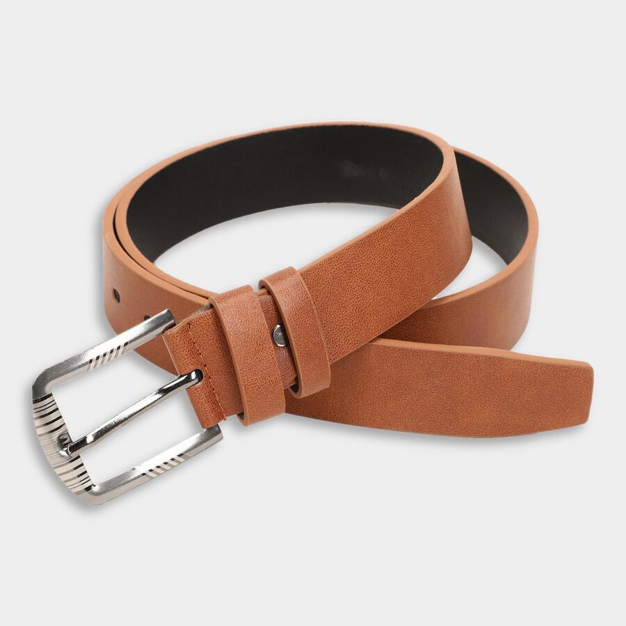 Men's Tan Polyurethane Formal Belt, , large image number null