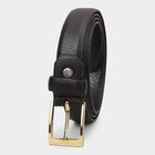 Men's Black Pu Formal Belt, , small image number null