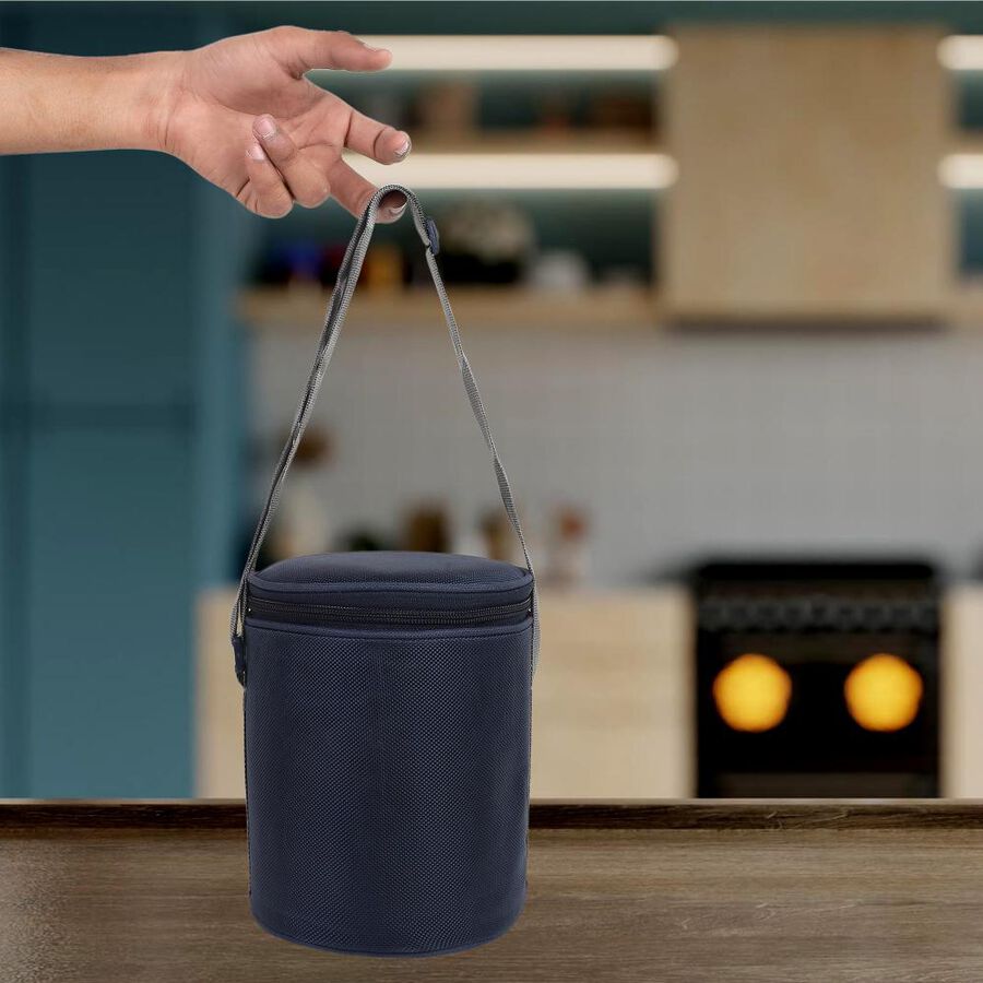 Home Finery Glass Lunch Box, 3 Containers and 1 Bag | Vishal Mega Mart