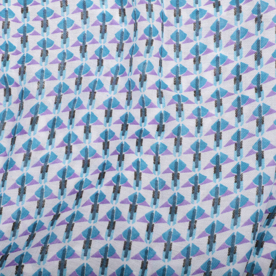 Women's Blue Polyester Scarf, , large image number null