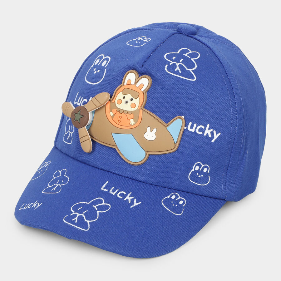 Kid's Blue Fabric Cap, , large