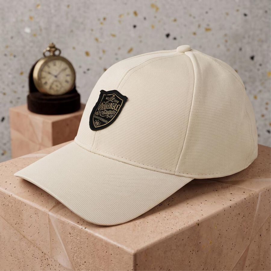 Men's Beige cotton Cap, , large