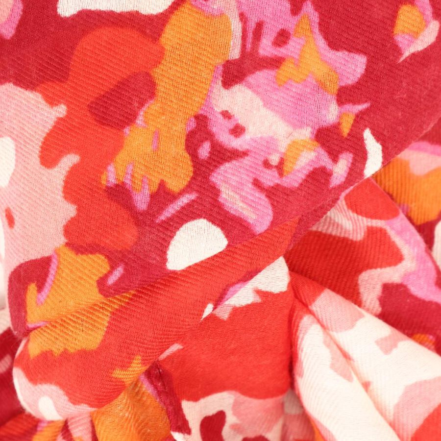 Women's Orange Viscose Scarf, , large image number null
