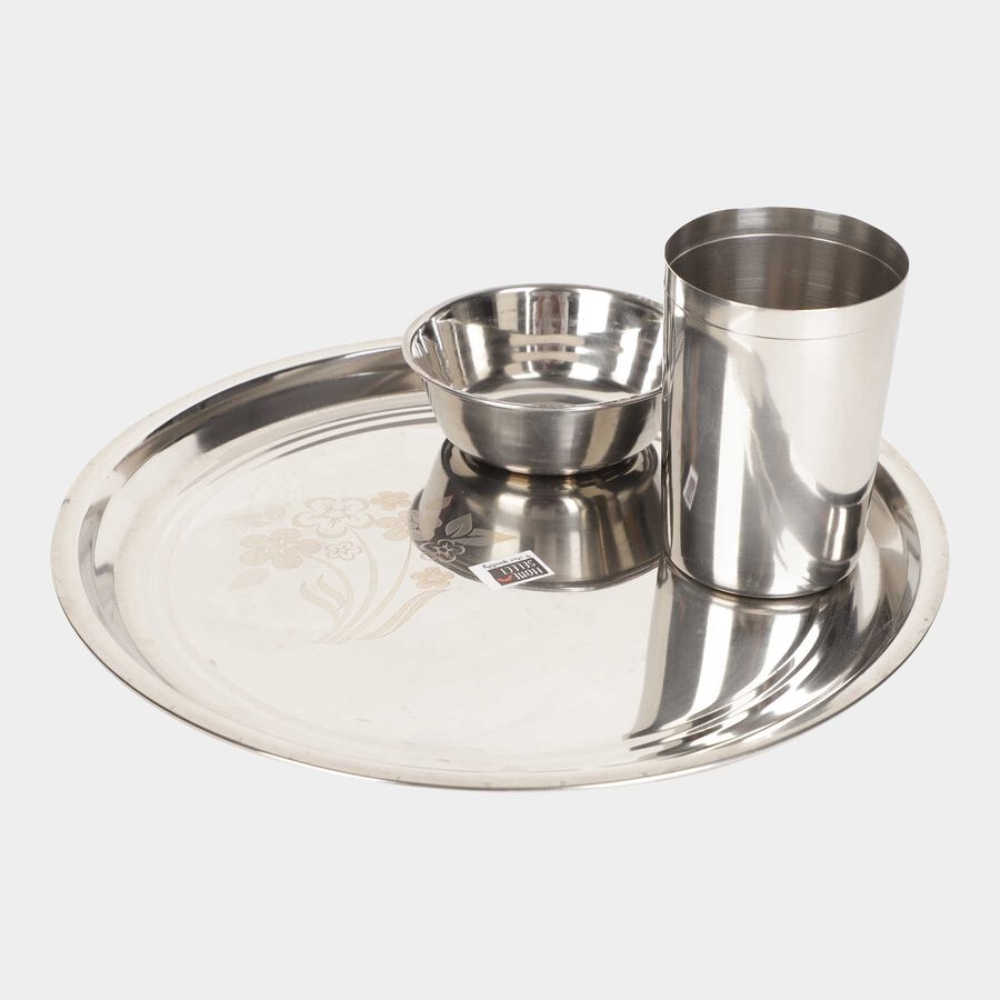 Steel Dinner Set 3 Pcs, , large image number null