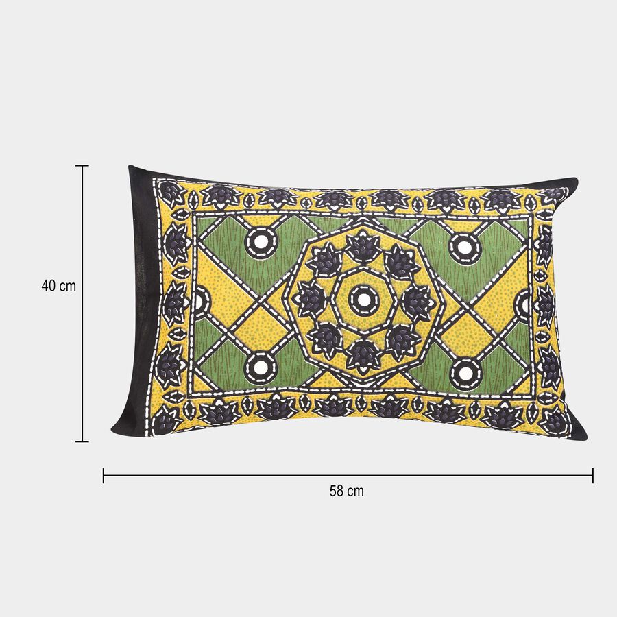 Multicolour Cotton Pillow Cover, , large image number null