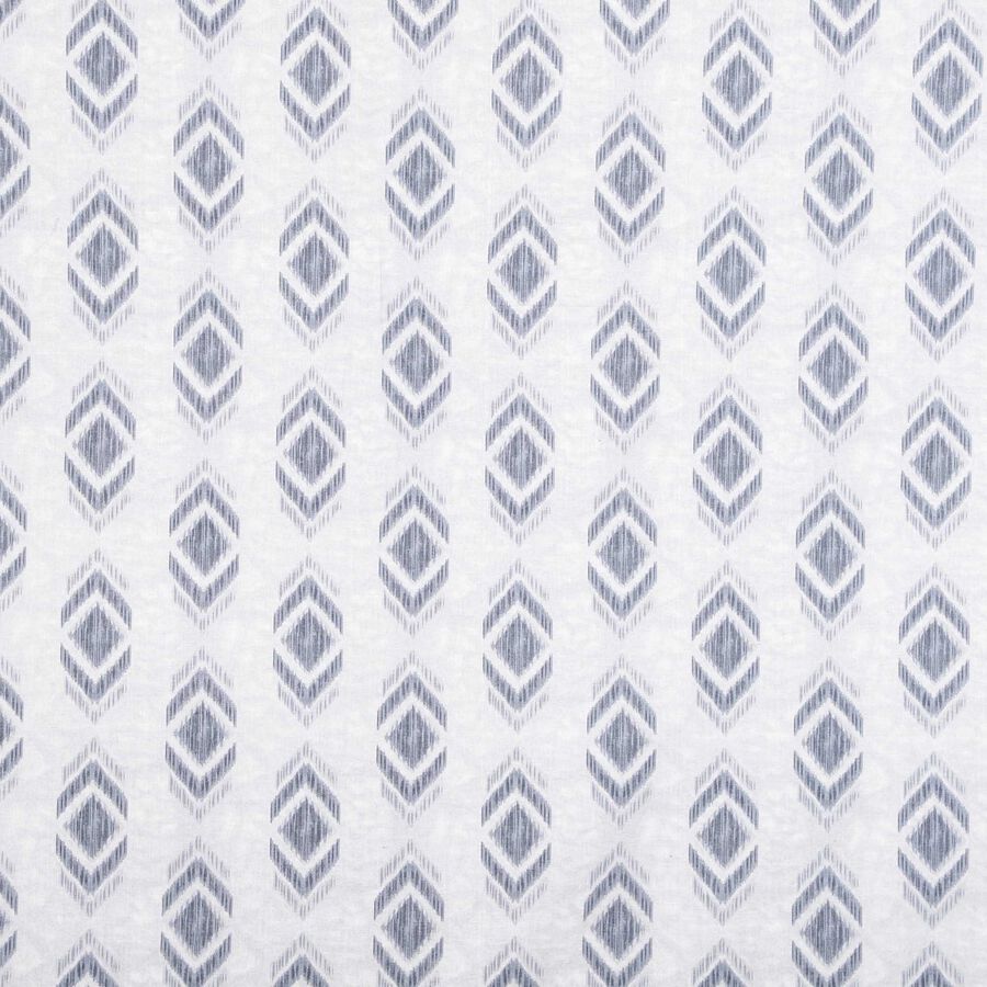 Grey Cotton Blend Double Bedsheet With Pillow Cover, , large image number null