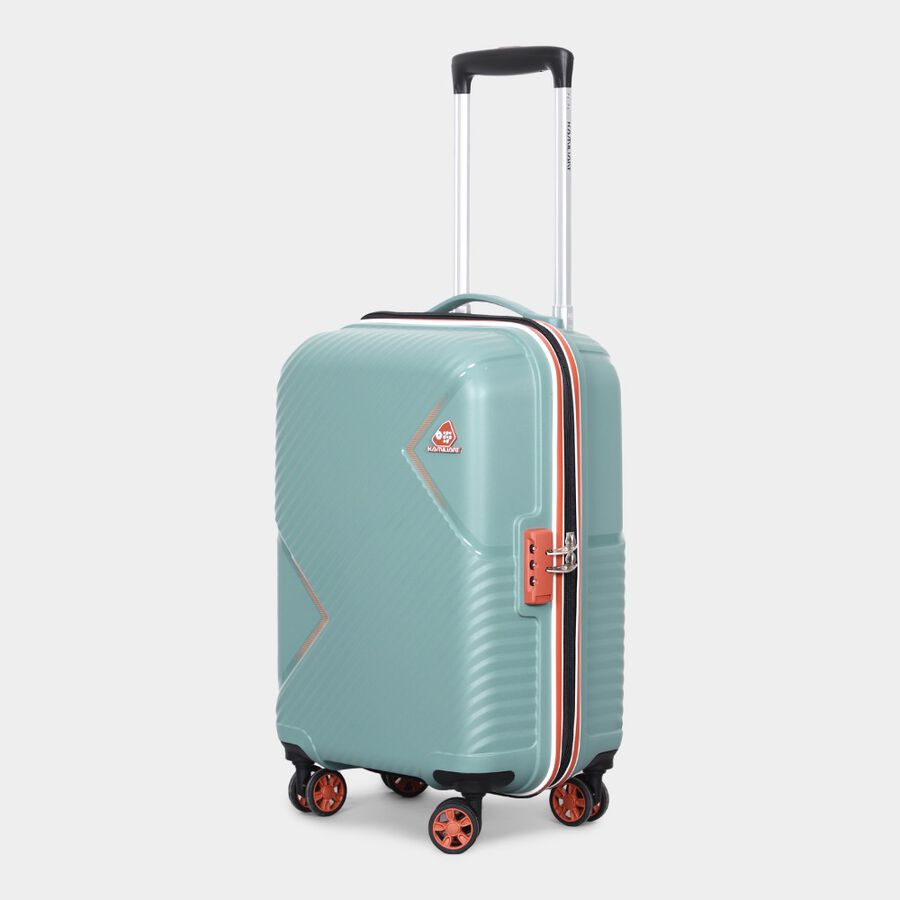 4 Wheel Green PVC Matee Hard Case Trolley, Small, , large image number null