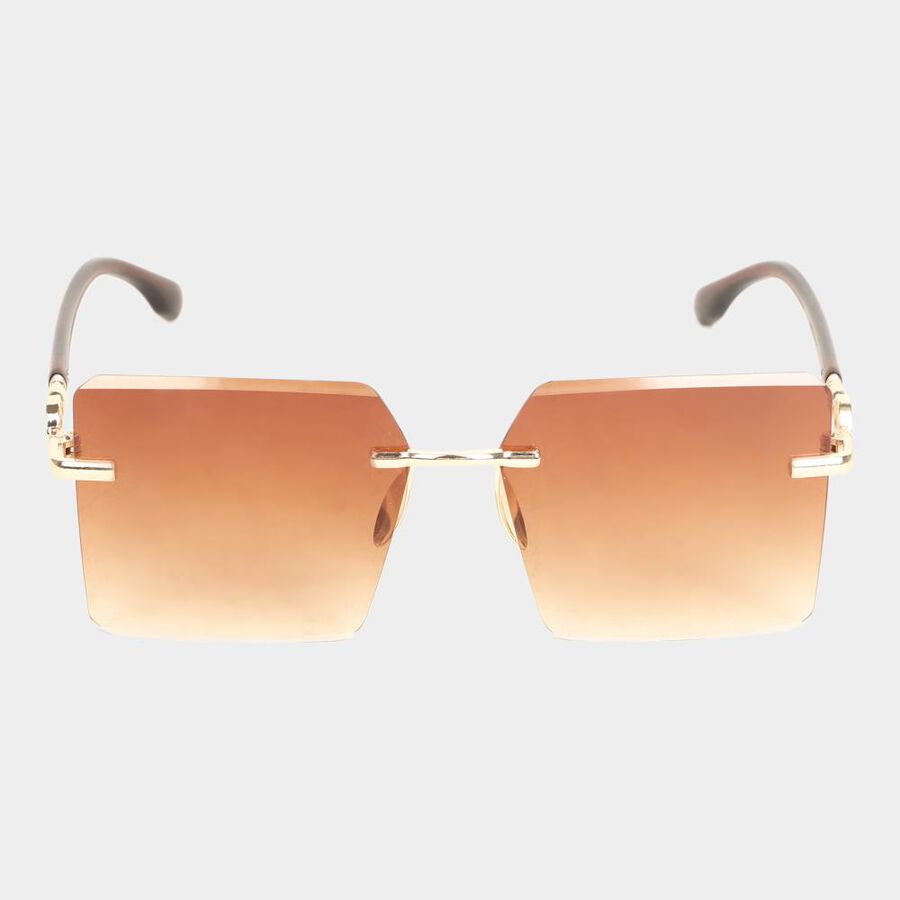 Women's Metal Gradient Rimless Sunglasses, , large image number null