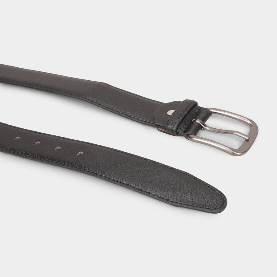 Men Black Pu Formal Belt, , large image number null