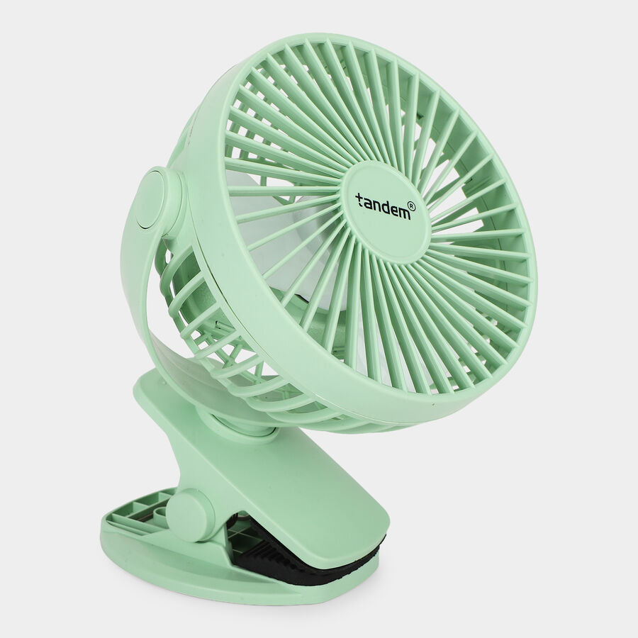 Rechargeable Portable Mini fan, 110mm sweep, , large