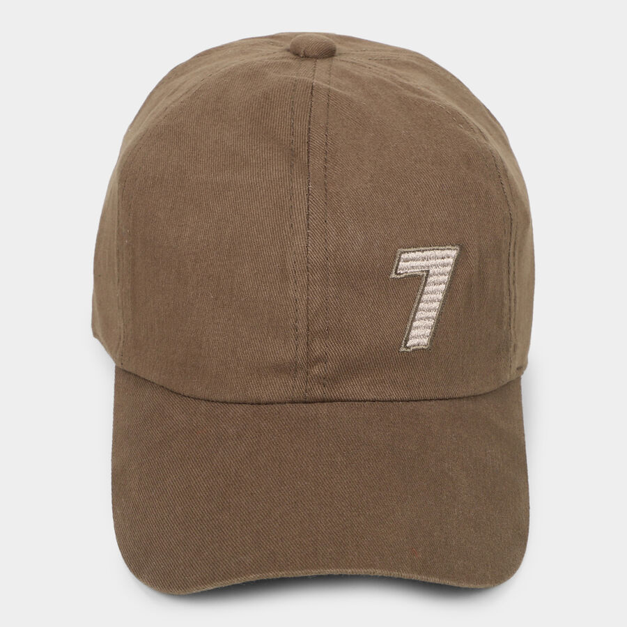 Men's Brown Cotton Cap, , large image number null