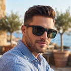 Men's Black Plastic Sunglasses, , small
