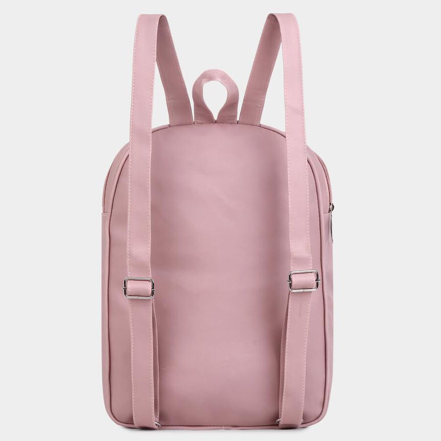 Women's Pink Polyurethane Backpack, , large image number null