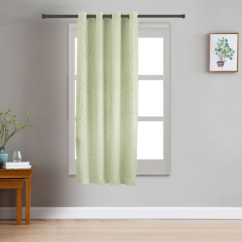Home Beautiful                         5 ft. Light Green Polyester Curtain