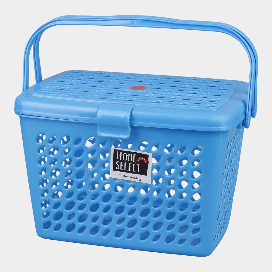 Blue Small Plastic Basket, , large