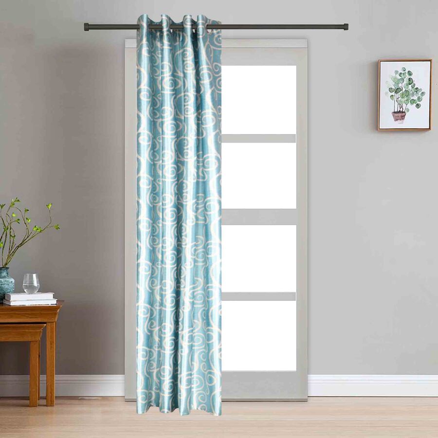 7ft. Dark Blue Microfiber Door Curtain, , large image number null