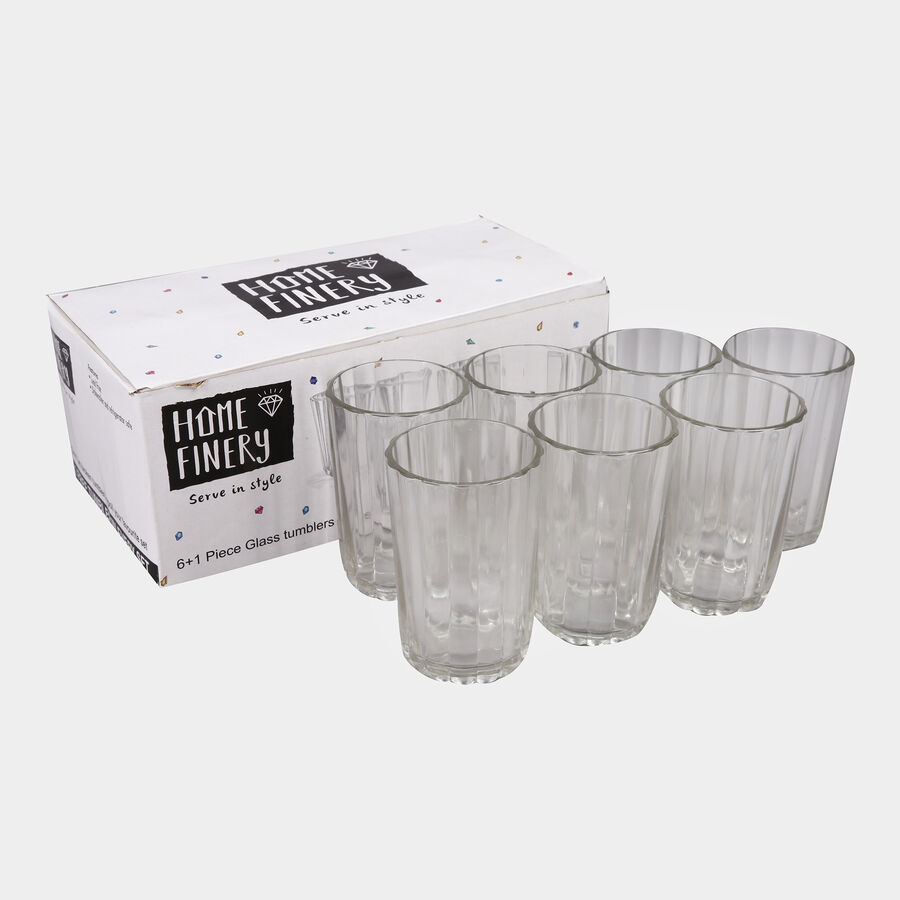 Glass Tumbler Set of 7, , large image number null