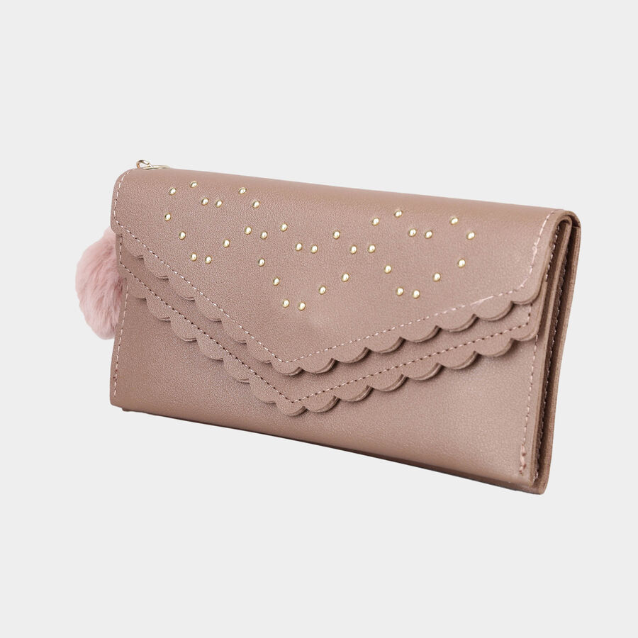Women's Polyurethane Envelope/Zipper Hand Pouch, , large image number null