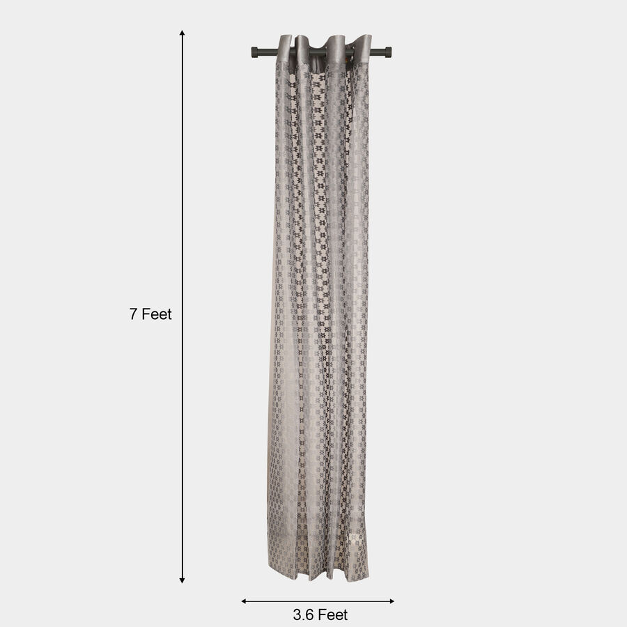 7ft. Grey Polyester Curtain, , large