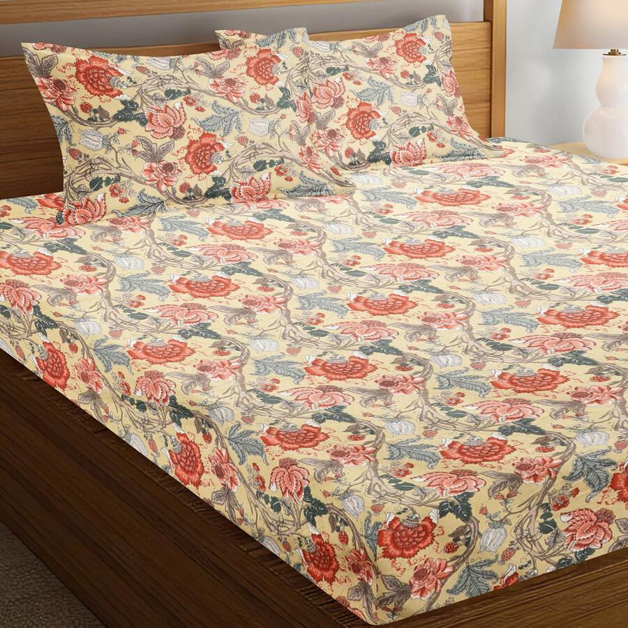 Blue Microfiber Double Bedsheet, , large image number null