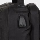 Black Polyester Backpack with Laptop Compartment and USB Port, , small image number null