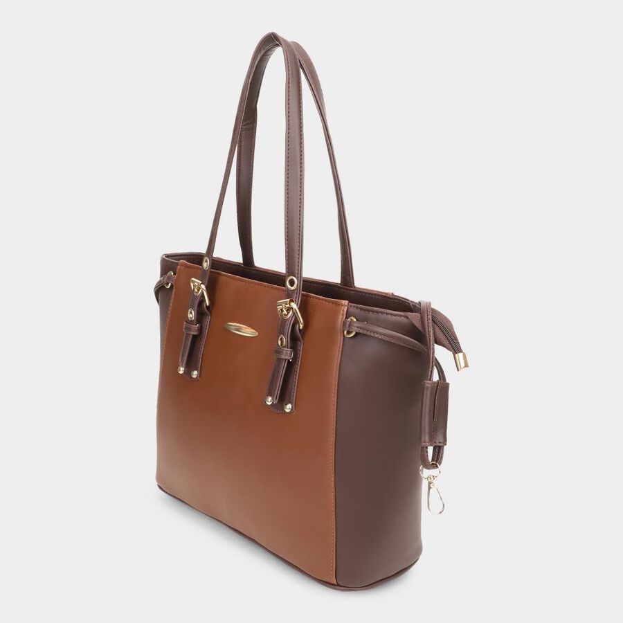Women's Tan Polyurethane Hand Bag, , large image number null