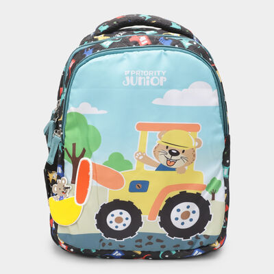 Kid's Black Cartoon Printed Bag