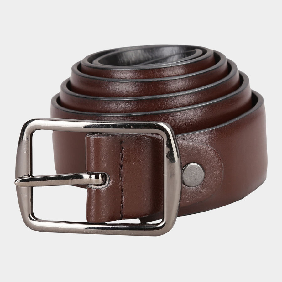 Men's Black Polyurethane Formal Belt, , large image number null